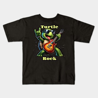 Groovy Serenading Turtle Jamming Out Kids T-Shirt